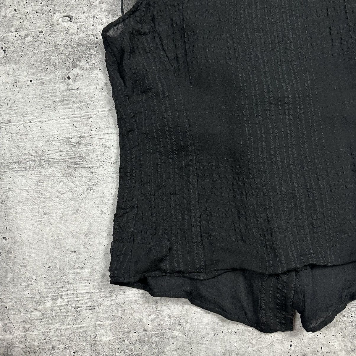 Emporio Armani Emporio Armani Black Sheer Crepe Sleeveless Bow Top Silk Size XS / US 0-2 / IT 36-38 - 10 Thumbnail