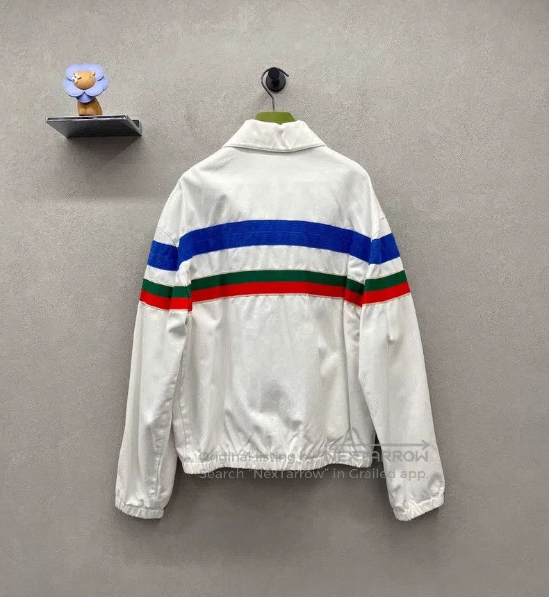 Gucci Gucci Striped zippered white jacket Size US S / EU 44-46 / 1 - 2 Thumbnail