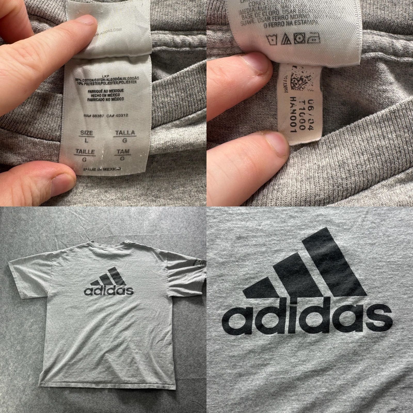 Adidas VINTAGE Adidas Shirt Mens L Gray Graphic Print Logo Tee Dick's Sporting Goods Y2k Size US L / EU 52-54 / 3 - 8 Thumbnail