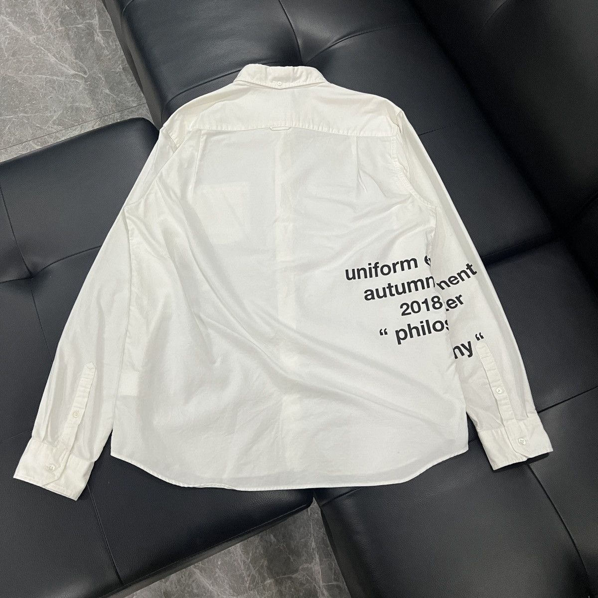 uniform experiment uniform experiment Slogan Embroidered Logo Shirt Size US XL / EU 56 / 4 - 2 Thumbnail