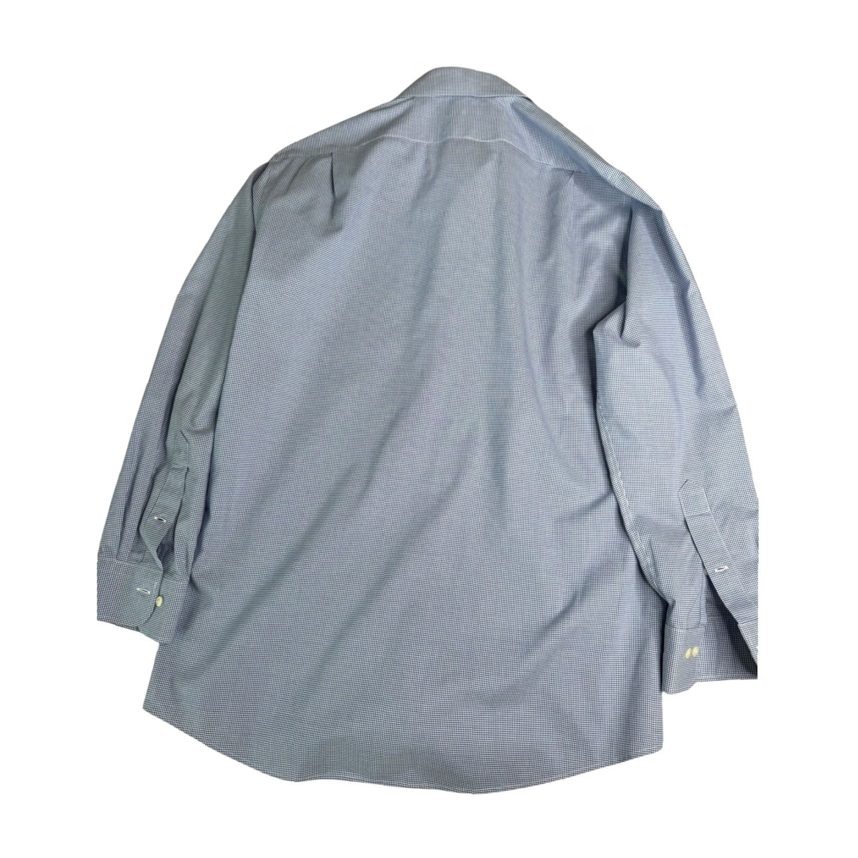 Ralph Lauren VINTAGE? No. (Skip) -> Lauren Ralph Lauren Mens Slim Fit Blue Gingham Check Dress Shirt 16 Size 42R - 7 Thumbnail