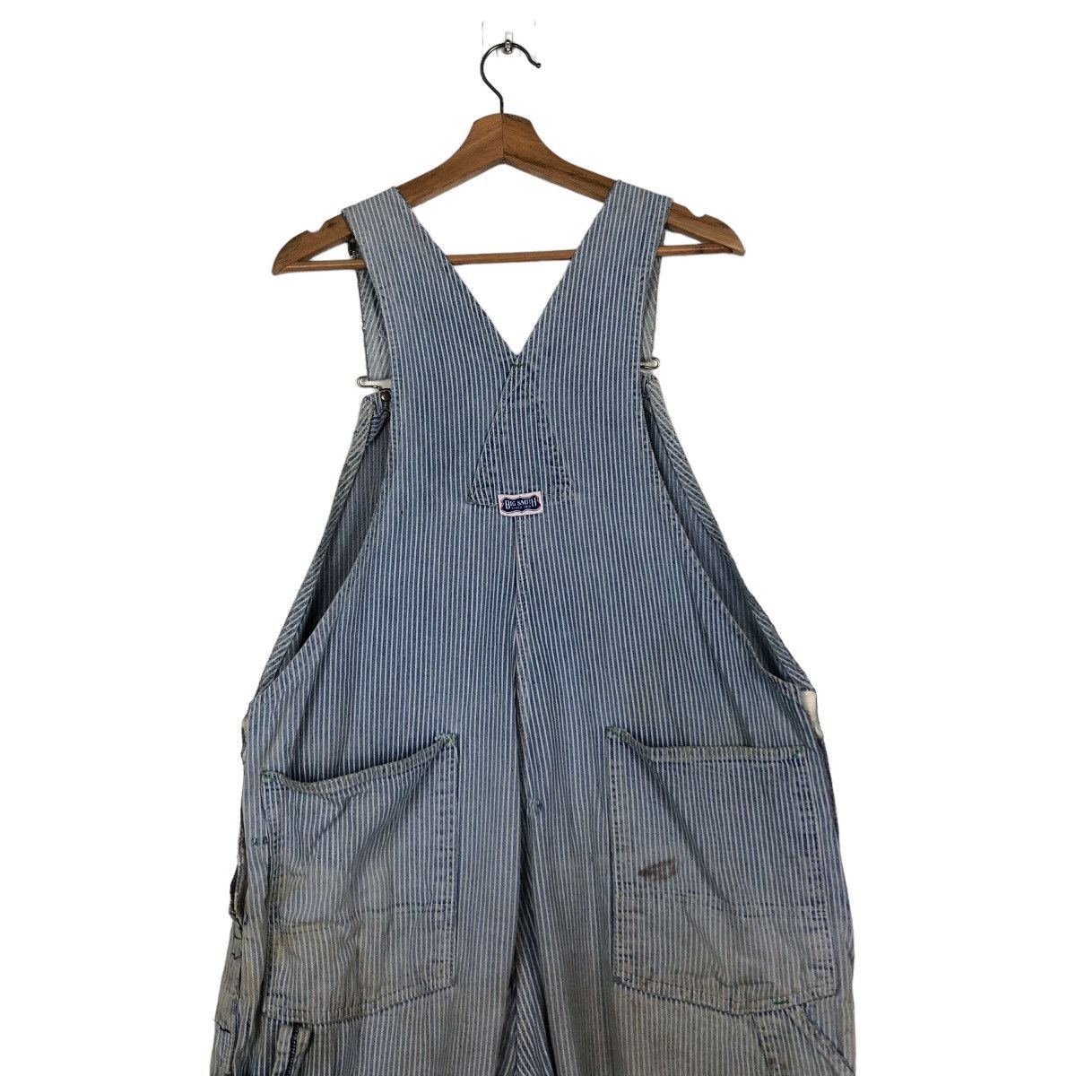 Japanese Brand 🔥Vtg Hickory Chore Overall Worker Big Smith Issey Miyake Size US 44 / EU 60 - 10 Thumbnail