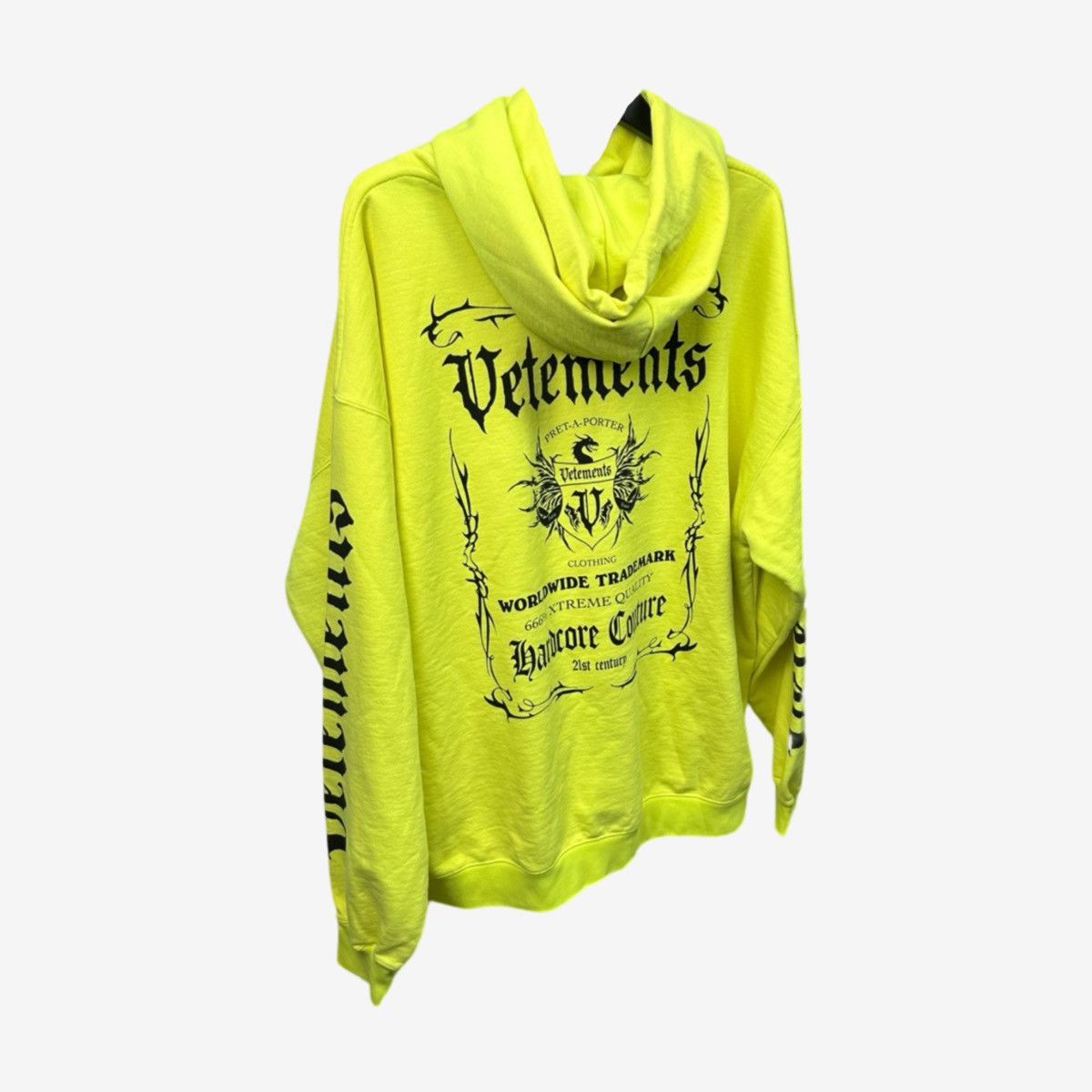 Vetements Vetements AW21 Hardcore Couture Hoodie Yellow Size US M / EU 48-50 / 2 - 4 Thumbnail
