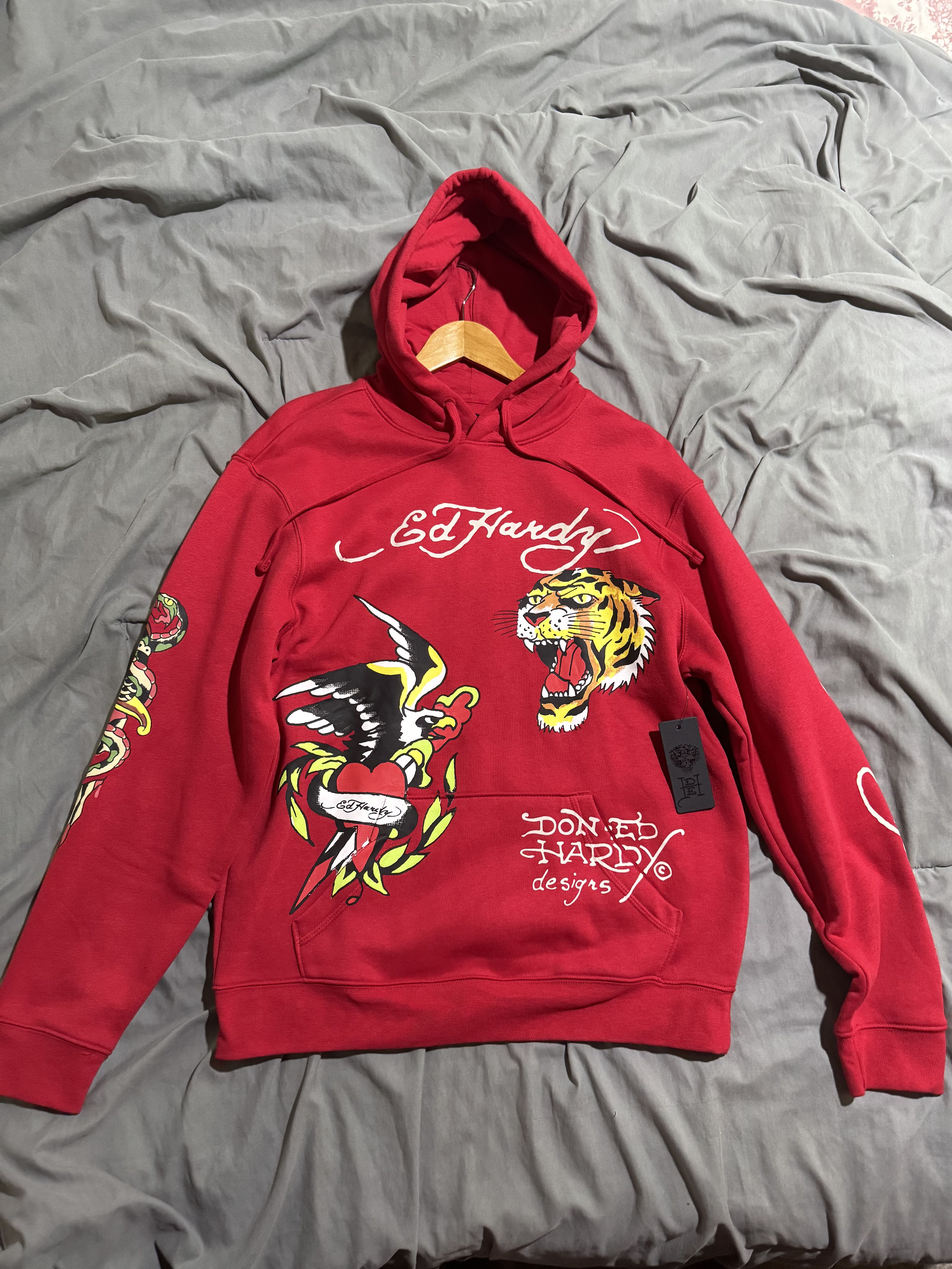 Ed Hardy Ed Hardy Eagle Tiger Red Hoodie Size US M / EU 48-50 / 2 - 1 Thumbnail