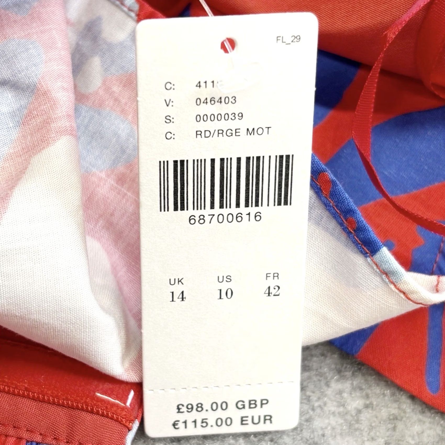 Anthropologie Anthropologie Hutch Floral Ruffle Strapless Corset Top Womens 14 Red Floral Sleeveless Zip BNWT Size XL / US 12-14 / IT 48-50 - 4 Thumbnail