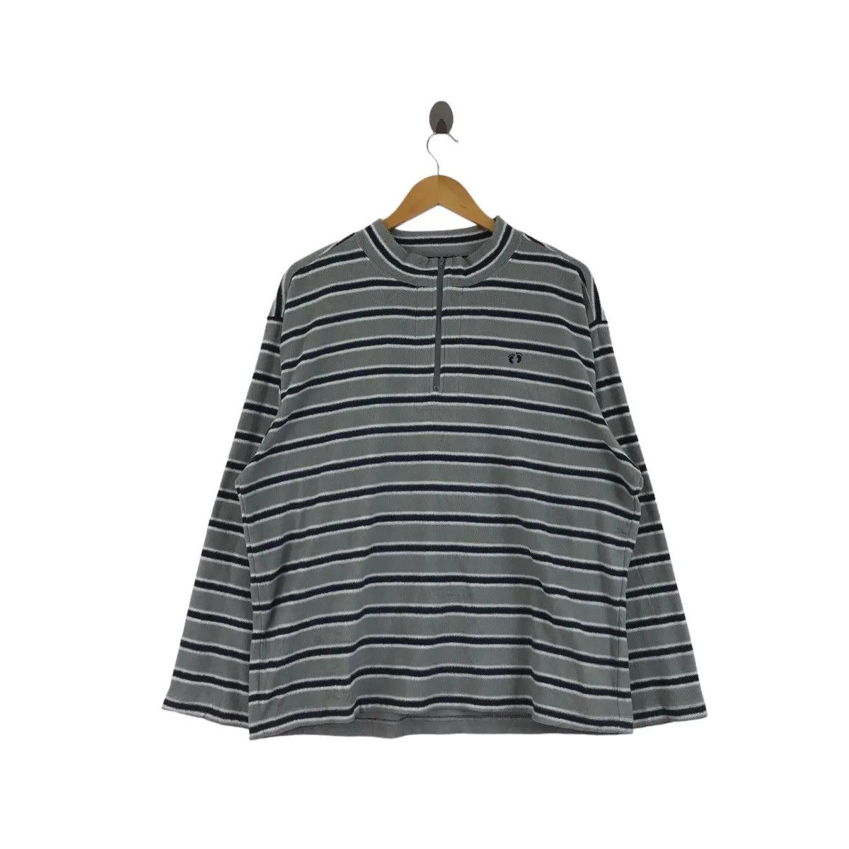 Hang Ten Vtg HANG TEN HAWAII Surfing Striped Henley Sweatshirt Size US L / EU 52-54 / 3 - 1 Thumbnail