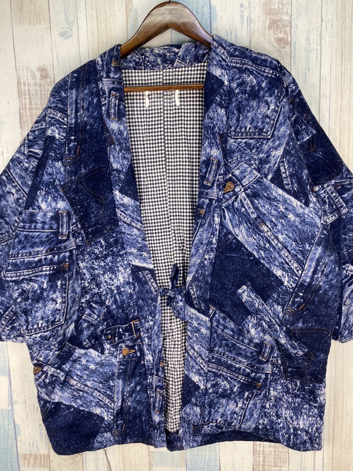 Japanese Brand × Vintage Vintage Kimono Denim Printed Size US M / EU 48-50 / 2 - 5 Thumbnail