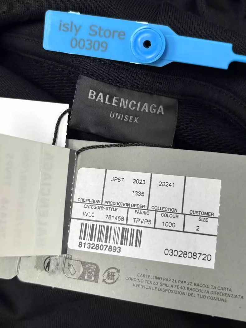Balenciaga Balenciaga Rhinestone logo hooded sweatshirt Size US M / EU 48-50 / 2 - 4 Thumbnail