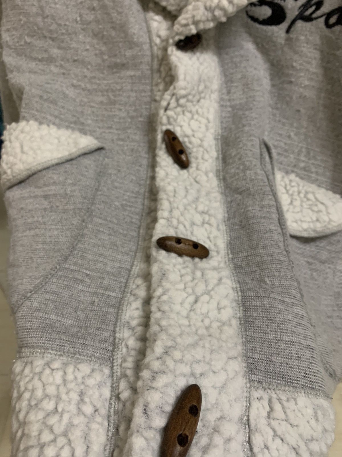Japanese Brand × Kansai Yamamoto × Vintage Vintage Japanese Brand Kansai Sports Cardigan Sherpa Jacket Size US L / EU 52-54 / 3 - 5 Thumbnail