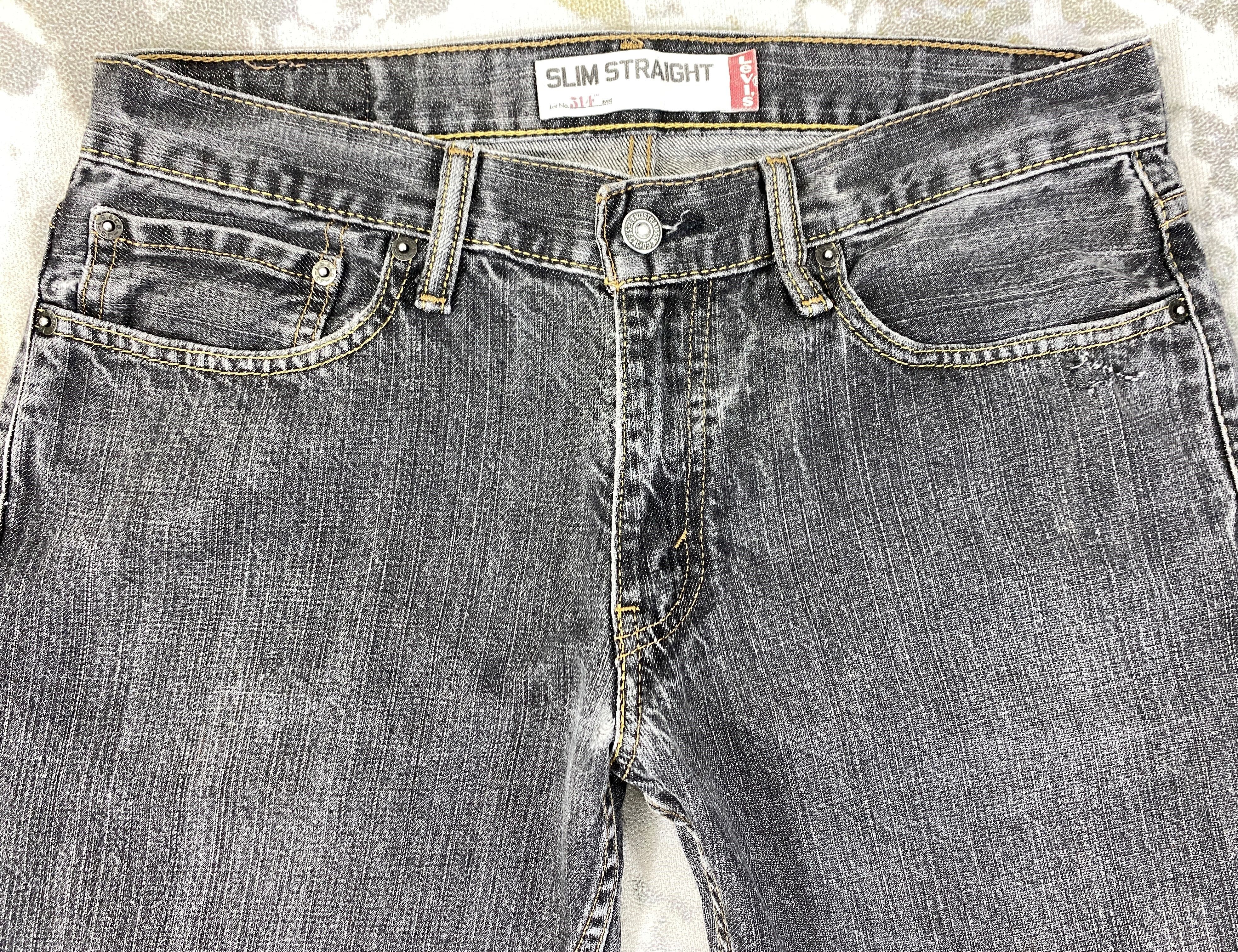 Levi's Black Vintage Levi's 514 Slim Straight Denim 32x34 -JN406 Size US 32 / EU 48 - 3 Thumbnail