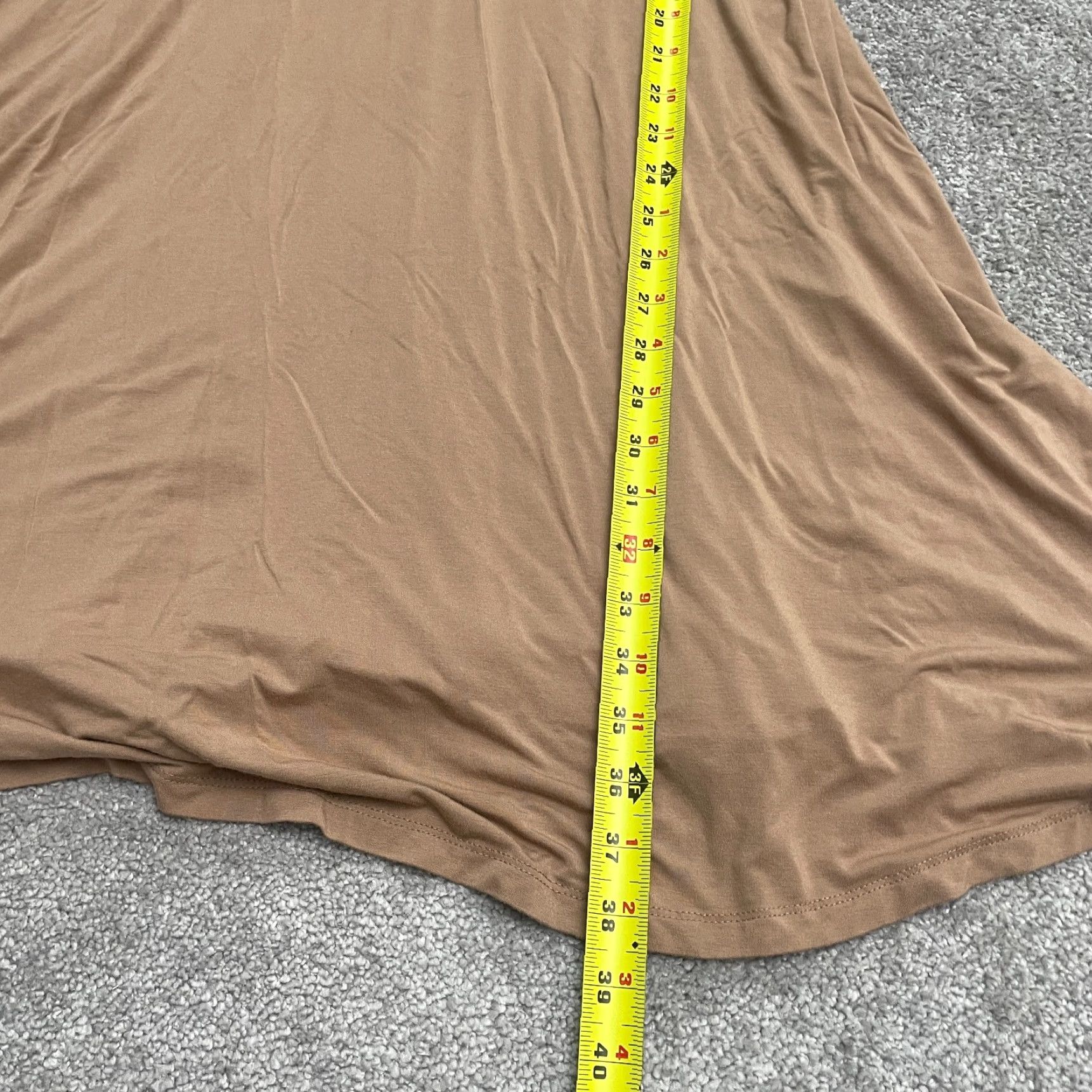 Forever 21 Forever 21 + A-Line Tank Dress Womens 0X Solid Brown Midi Sleeveless V-Neck Knit Stretch Casual Size XL / US 12-14 / IT 48-50 - 7 Thumbnail