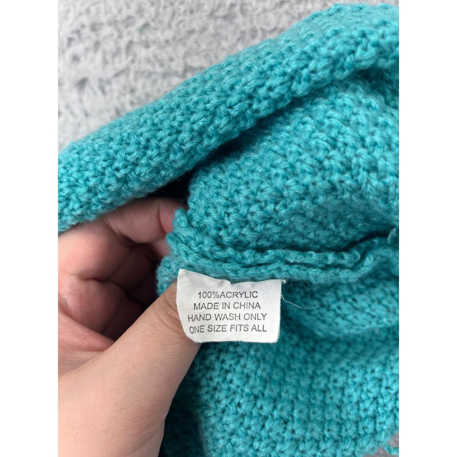 Vintage The Oaks Beanie Hat Adult One Size Turquoise Blue Knit Embroidered Acrylic Ski Beanie Unisex Mens Womens Boys Girls Fashion Ski Theme Vintage: No Size ONE SIZE - 6 Thumbnail