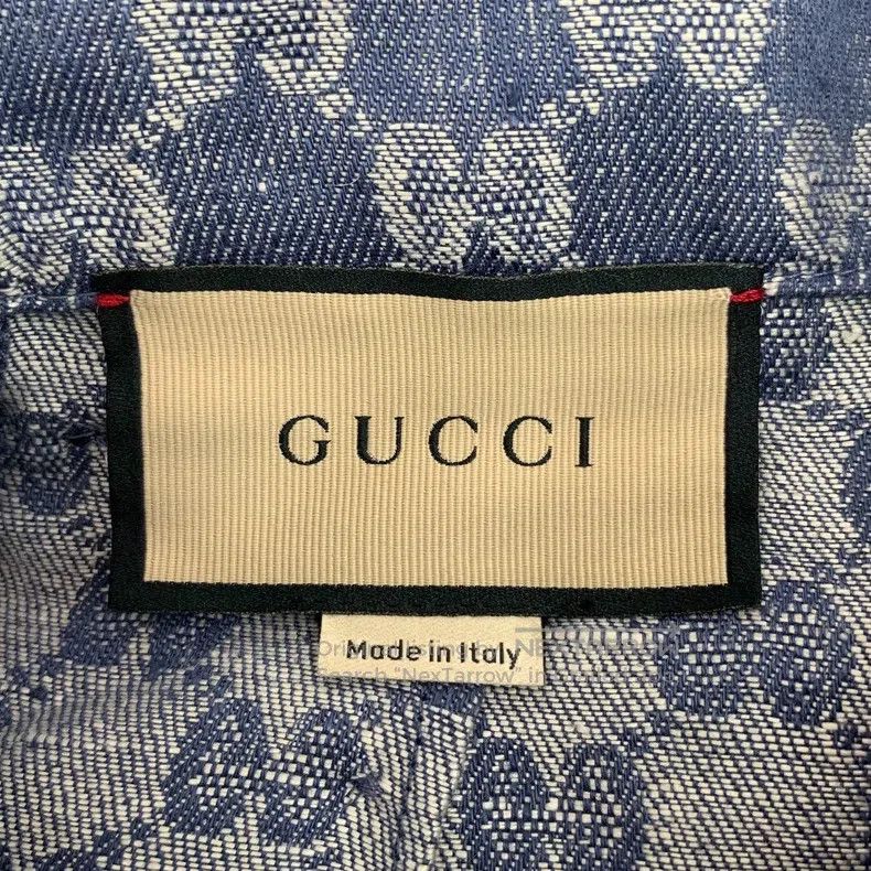 Gucci Gucci Blue logo jacquard full print linen casual shorts Size 24" / US 00 / IT 34 - 6 Thumbnail