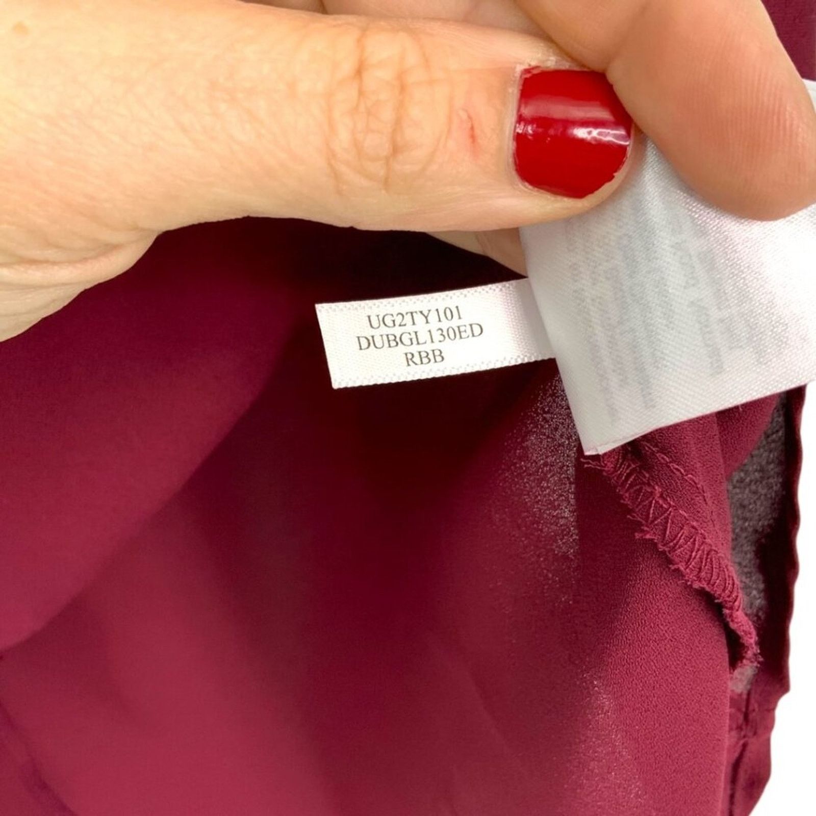 DKNY DKNY Sleeveless Tie Collar Blouse Cranberry Size Small NWOT Size S / US 4 / IT 40 - 6 Thumbnail