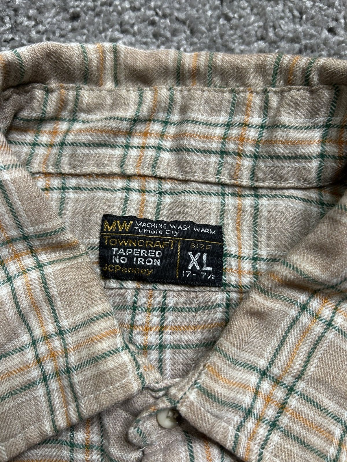 Vintage Vintage 70s JC Penney Short Sleeve Button Up Plaid Flannel Size US XL / EU 56 / 4 - 6 Thumbnail