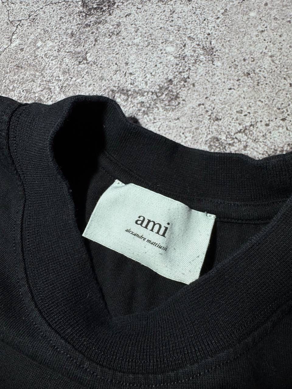 AMI AMI Paris Black Rare T-shirt Embroidered Logo Streetwear Size US S / EU 44-46 / 1 - 11 Thumbnail