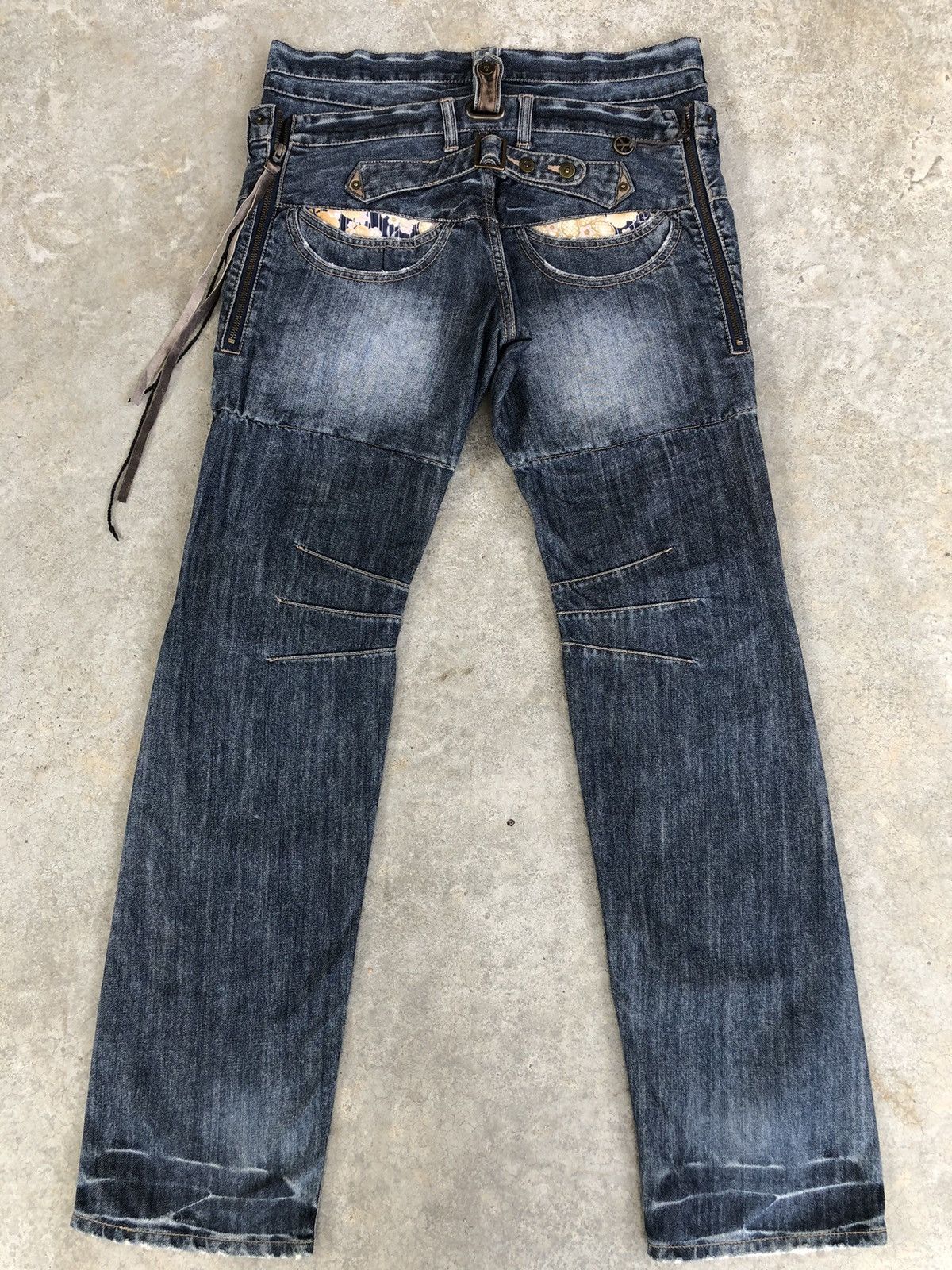 PPFM PPFM Double Waist Distressed Jeans Size US 33 - 3 Thumbnail