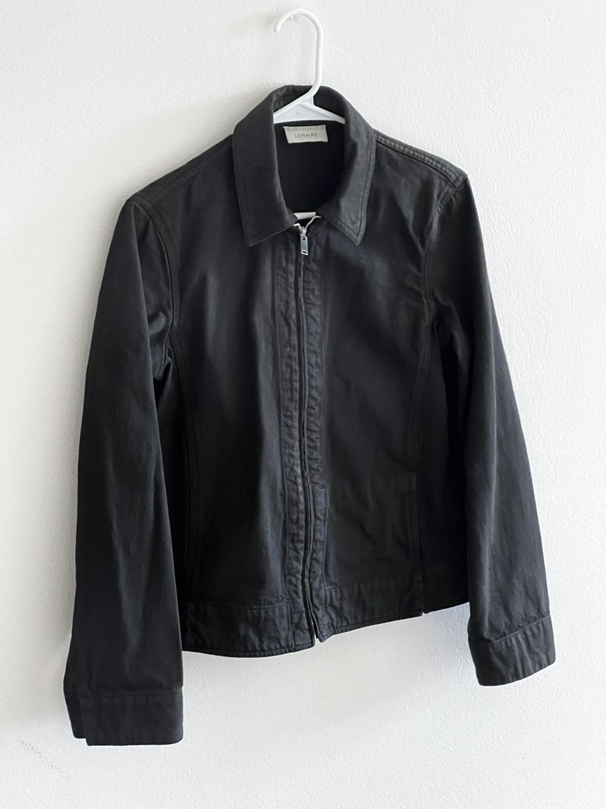 Lemaire Black zipped denim jacket Size L / US 10 / IT 46 - 1 Thumbnail