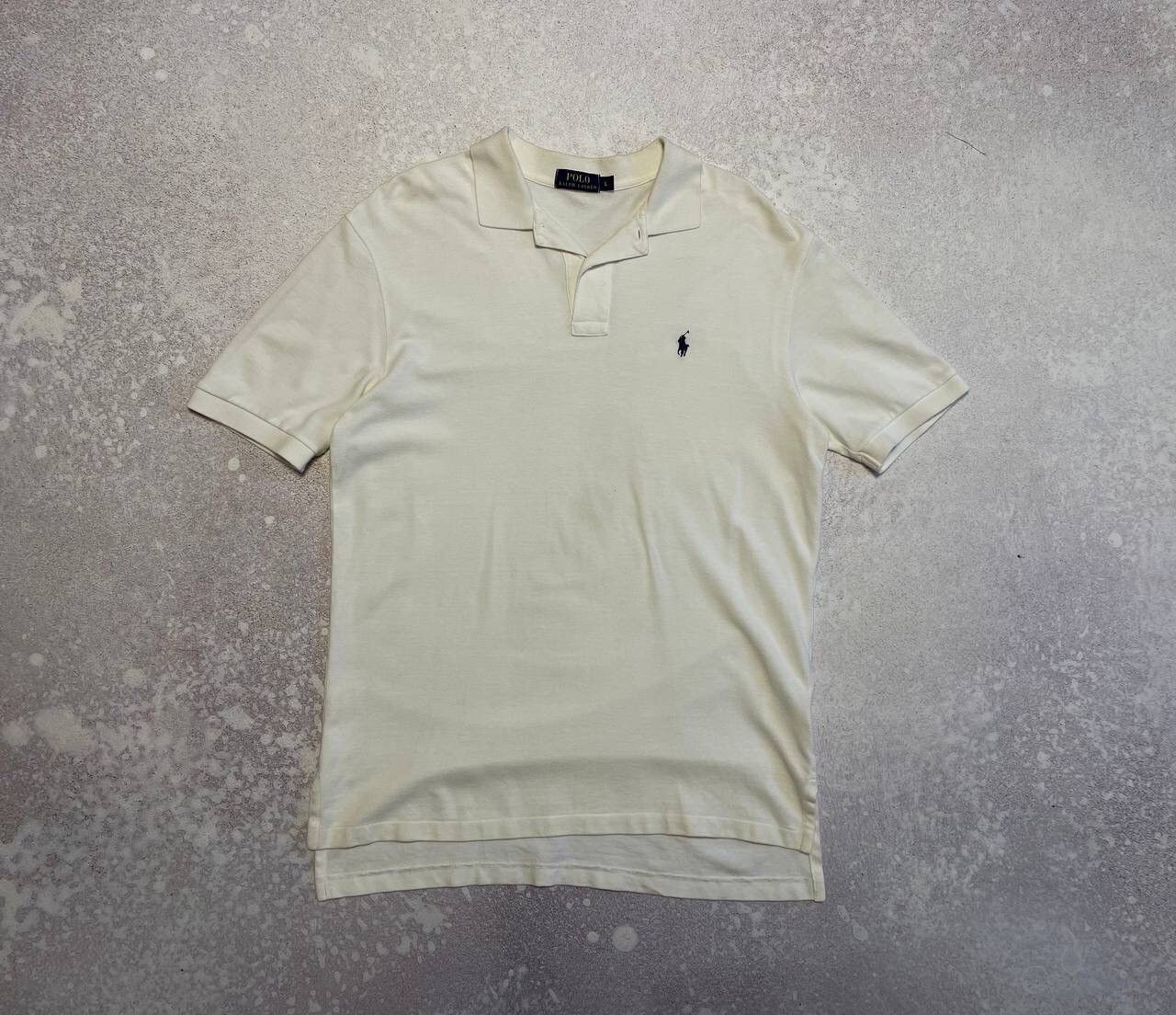 Polo Ralph Lauren × RRL Ralph Lauren × Ralph Lauren Vintage Polo Ralph Lauren PRL Y2K White Basic Polo Pony Logo Size US L / EU 52-54 / 3 - 1 Thumbnail