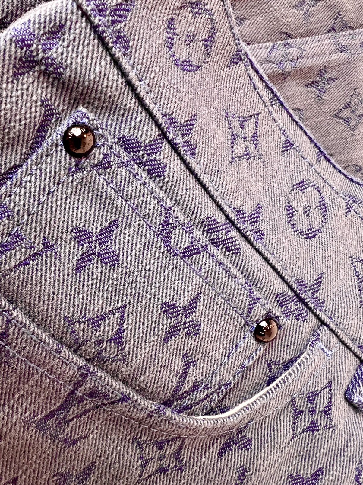 Louis Vuitton Louis Vuitton x Virgil Abloh SS19 Monogram Denim - RM192M Size US 38 / EU 54 - 4 Thumbnail