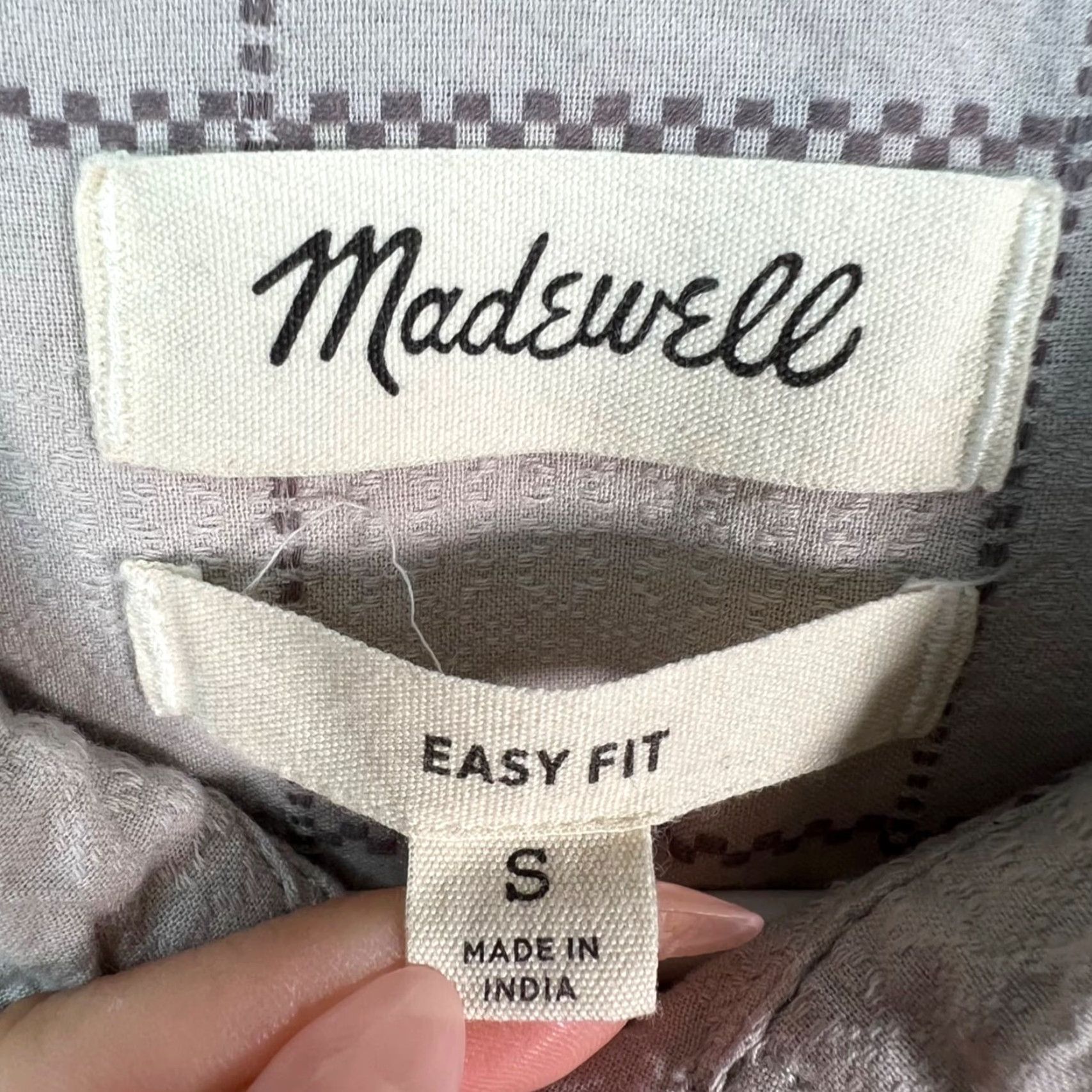Madewell Madewell Mens Small Beige Checkered Short-Sleeve Button-Down Shirt Easy Fit Shirt Mens Small Beige Checkered Short-Sleeve Button-Down Shirt Size US S / EU 44-46 / 1 - 3 Thumbnail