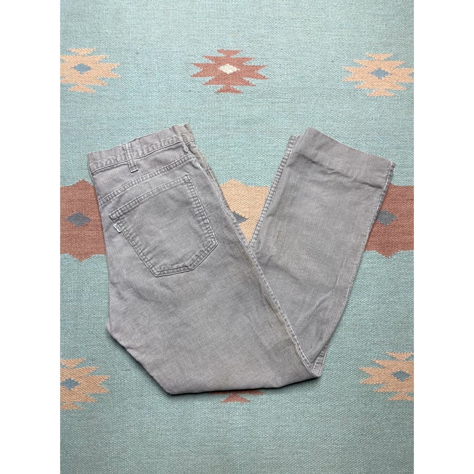Levi's VINTAGE Levi’s 519 Corduroy Pants Straight 32x29 Gray Made in USA Mens Size US 32 / EU 48 - 2 Thumbnail