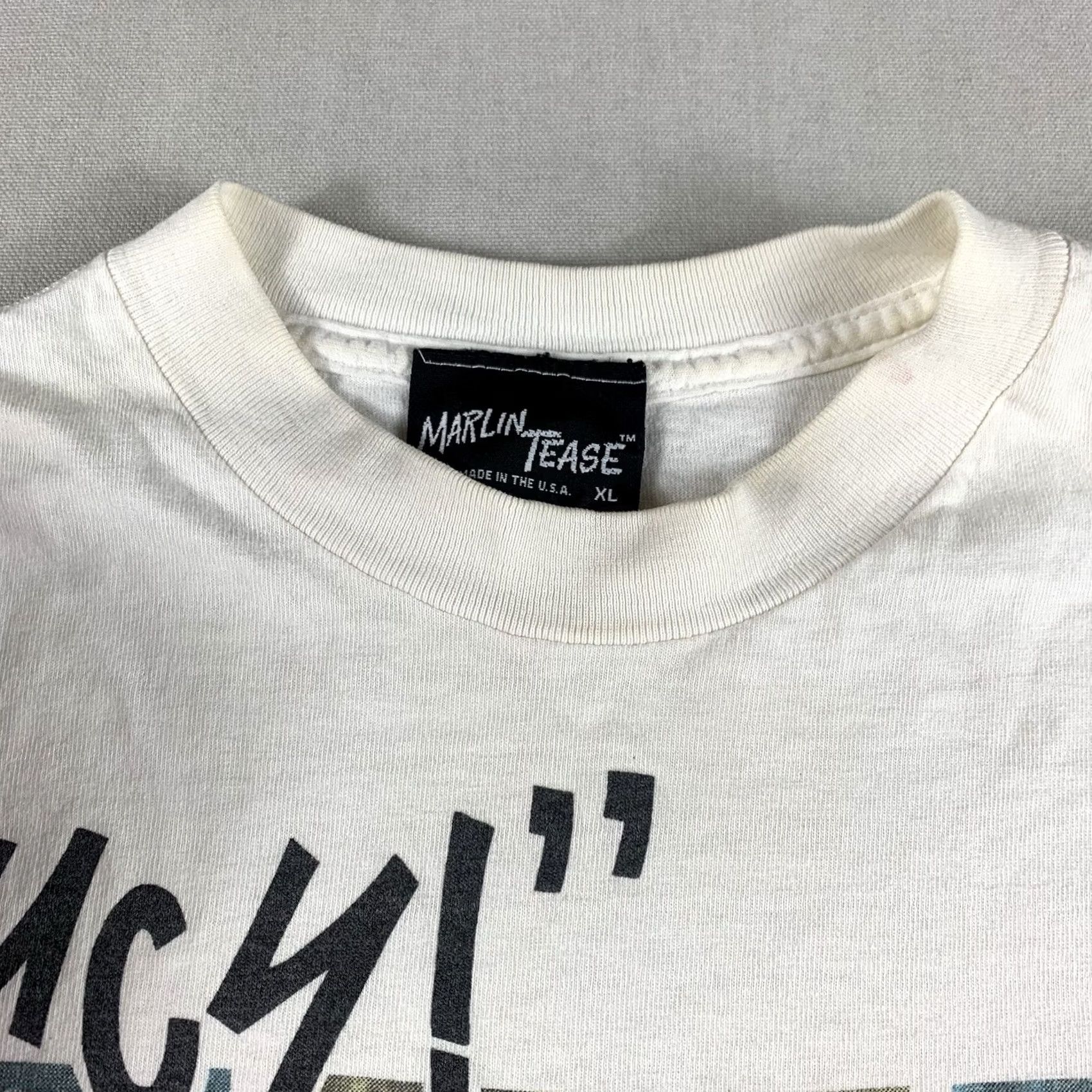 Vintage VINTAGE Marlin Tease Shirt I Love Lucy CBS 1992 Single Stitch Adult Large White Graphic Print Mens Size US L / EU 52-54 / 3 - 3 Thumbnail