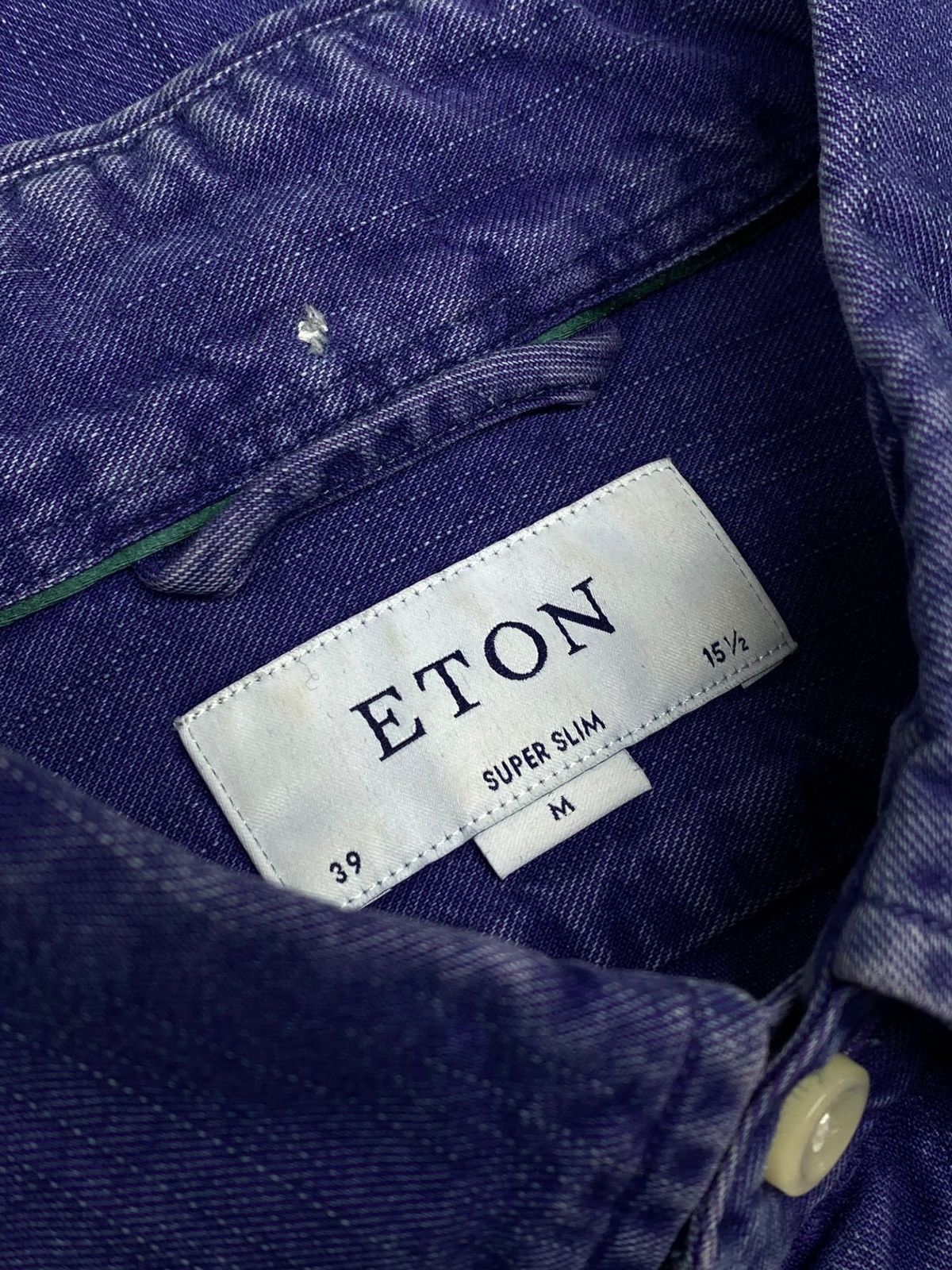 Eton 🔥 ETON DENIM BUTTON DOWN SHIRT SLIM FIT PREPPY STYLE Size US M / EU 48-50 / 2 - 4 Thumbnail