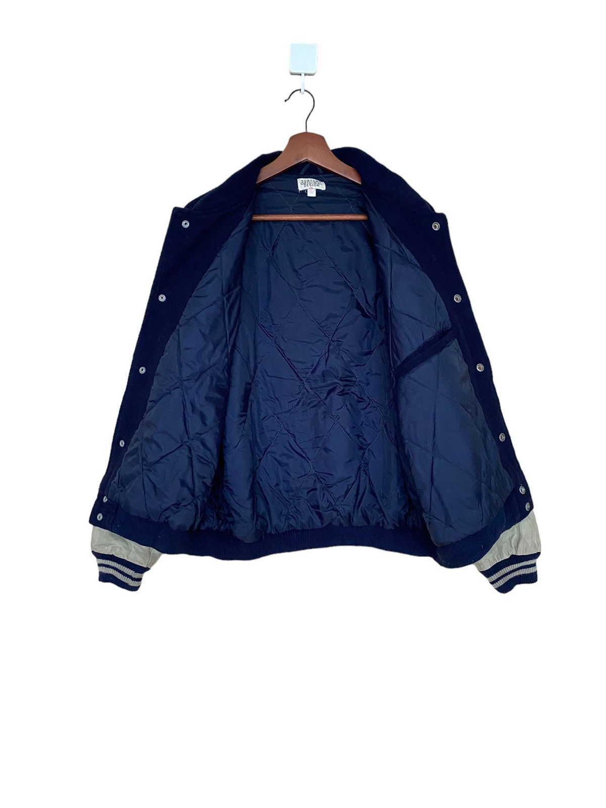Japanese Brand Vintage Brand Suntory Coffee Wool Leather Varsity 1990s Size US L / EU 52-54 / 3 - 3 Thumbnail