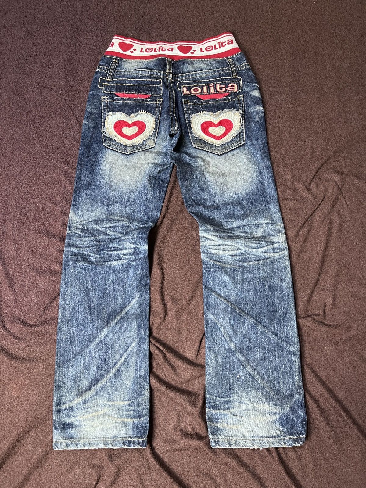Japanese Brand Lolita Love Mudwash Jeans Size US 29 - 2 Thumbnail