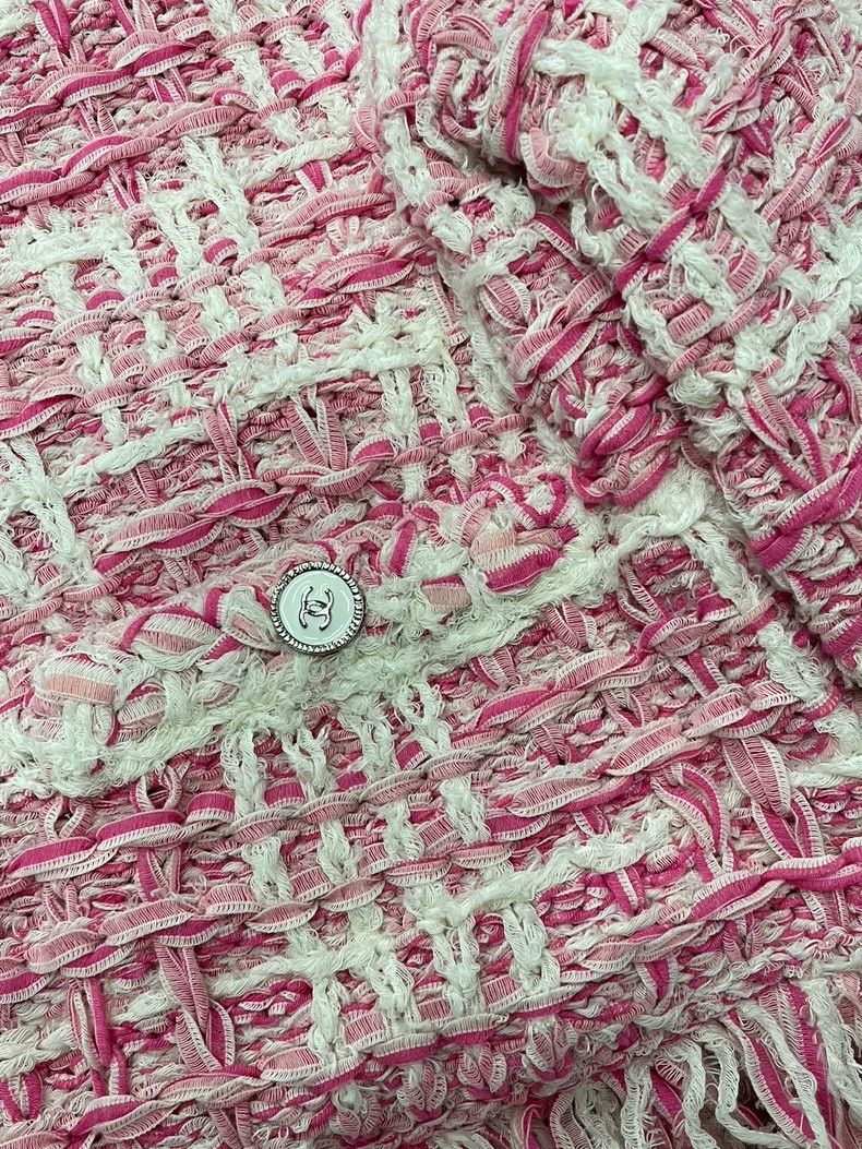 Chanel chanel 24P pink and white colour-matched tassel long sleev Size XXS / US 00 / IT 34 - 2 Thumbnail
