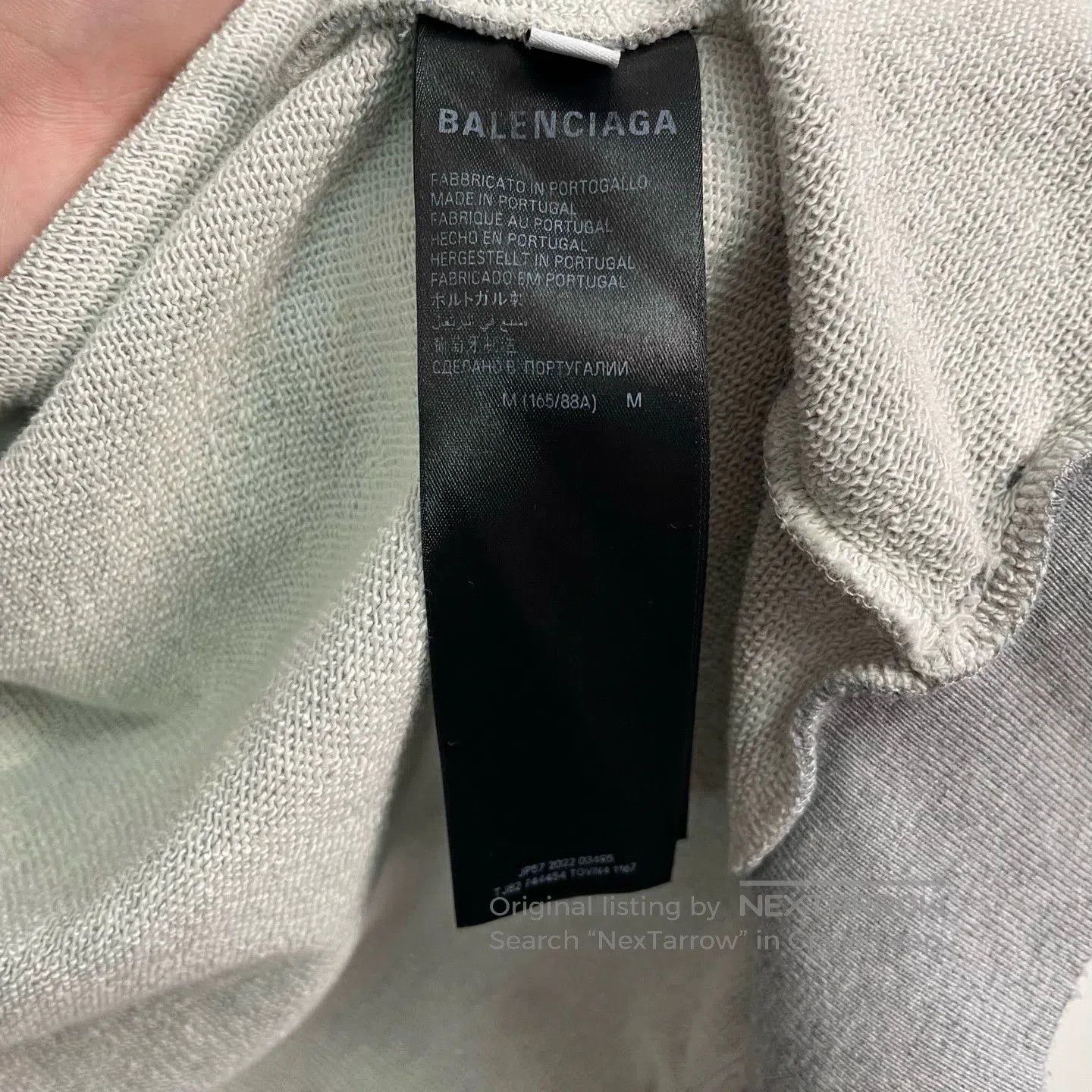 balenciaga printed zip.