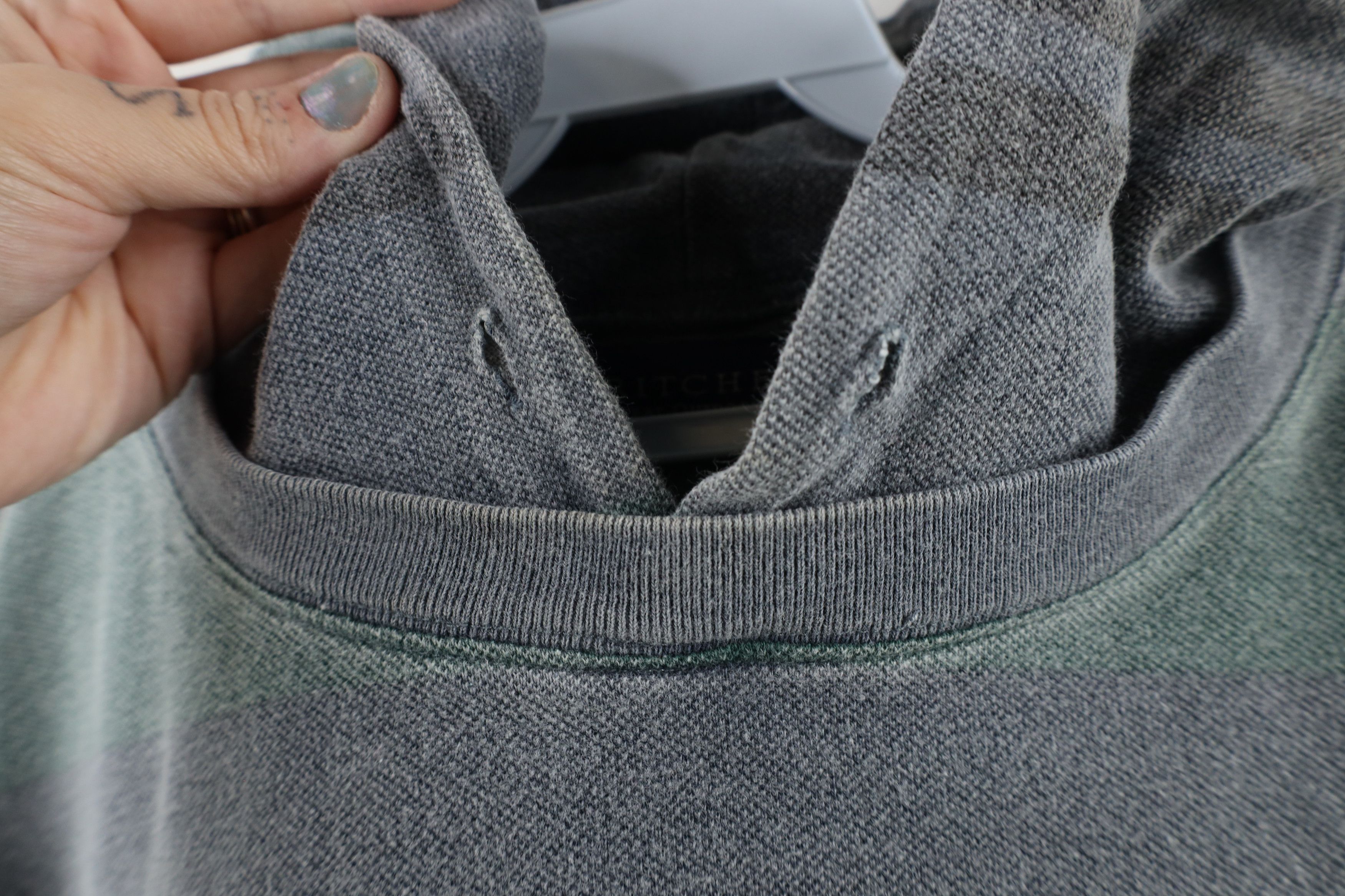 Vintage Vintage 90s Streetwear Block Long Sleeve Hoodie T-Shirt Size US XXL / EU 58 / 5 - 5 Thumbnail