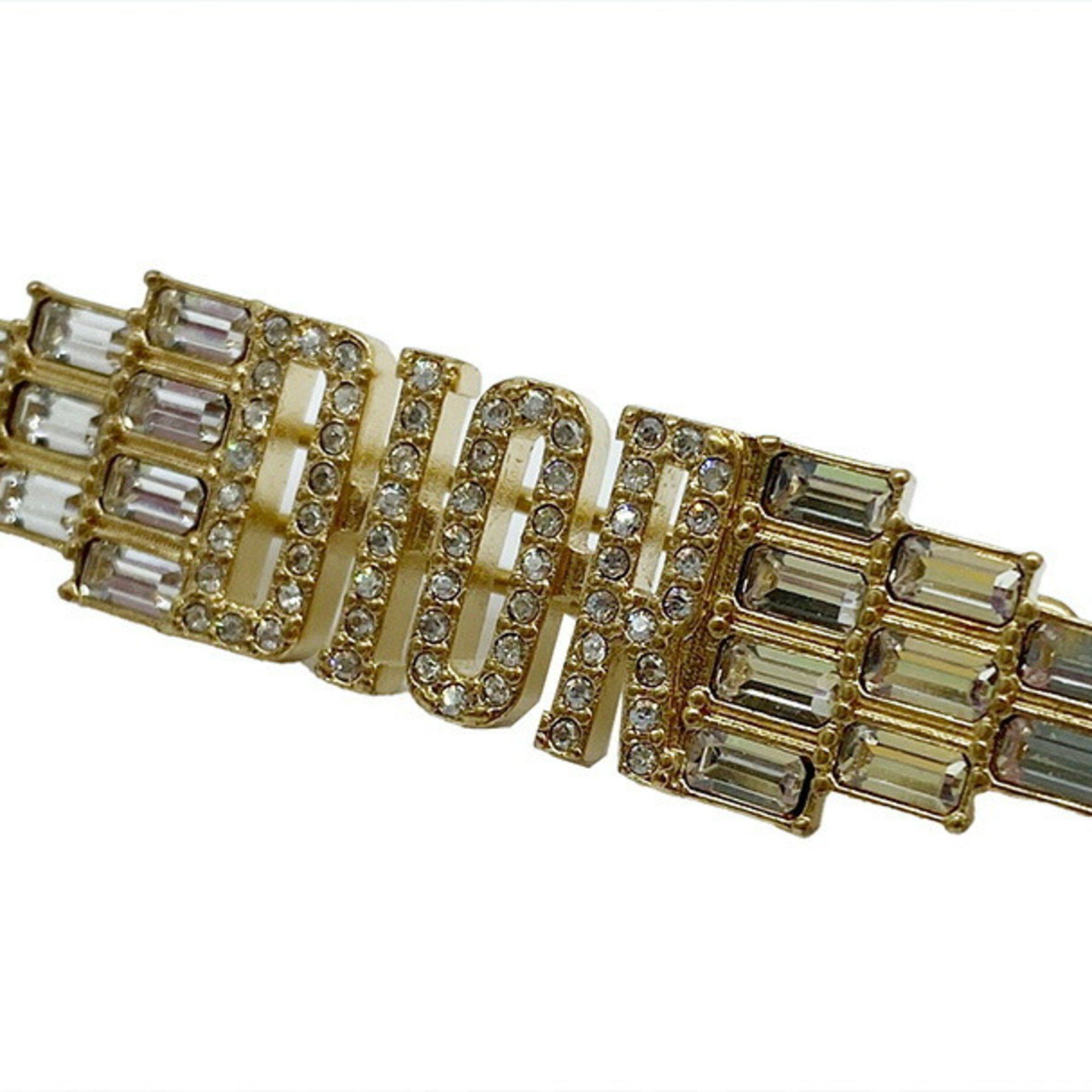 image of Christian Dior J'aDior Hair Clip Gp Gold Rhinestone Pearl Women's