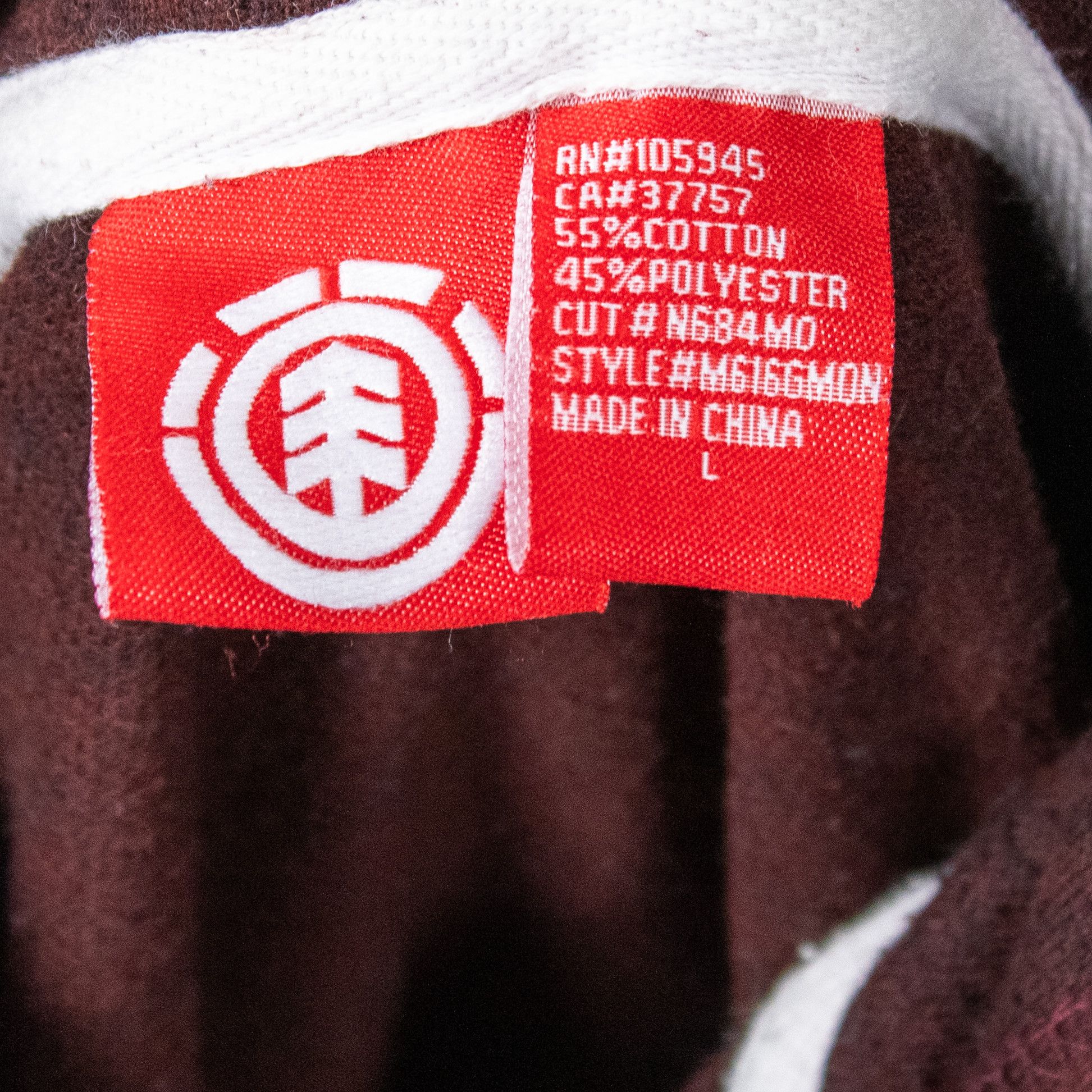 Element Y2K 2000'S Element Skater Burgundy Zip Hoodie Sweater Size US M / EU 48-50 / 2 - 7 Thumbnail
