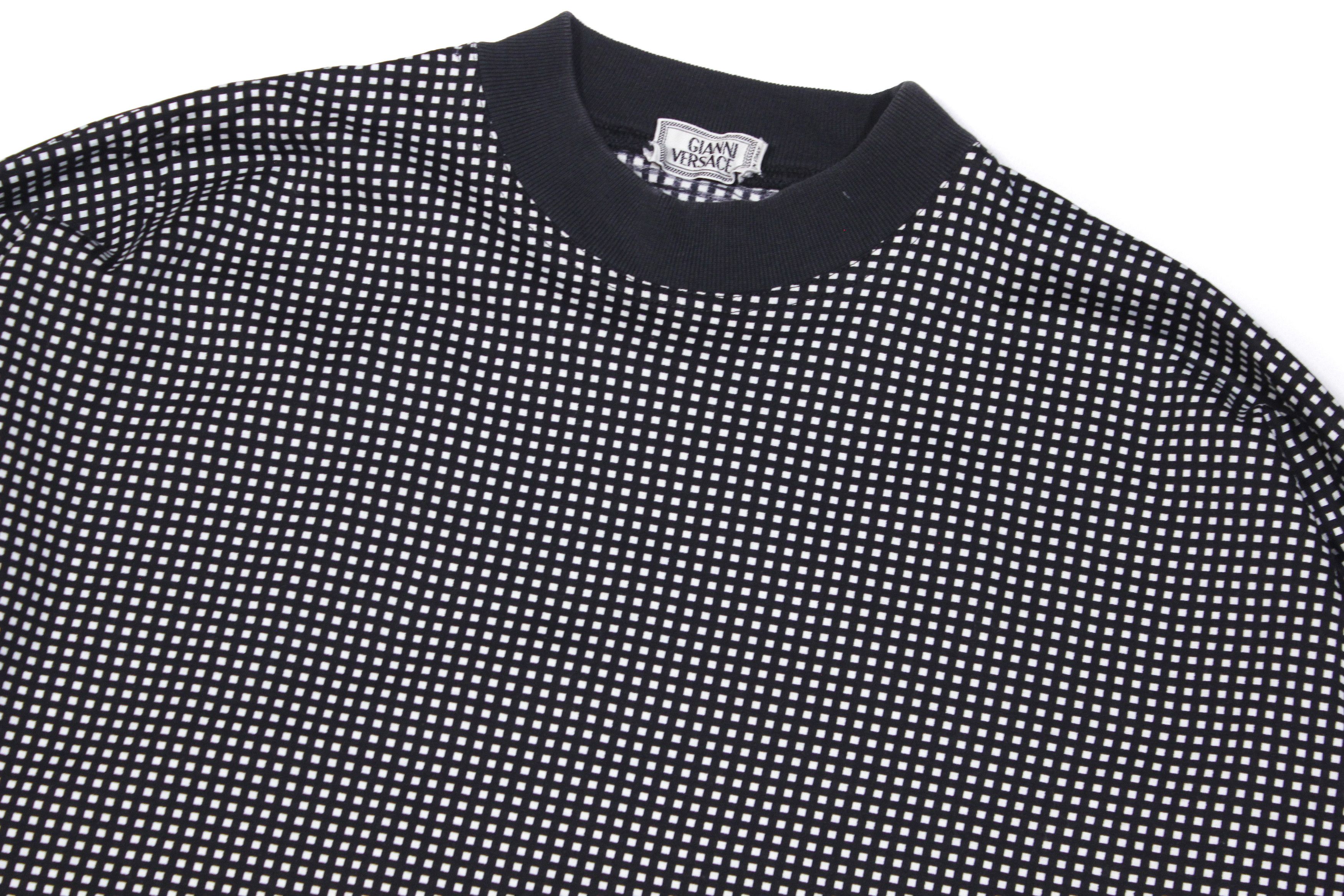 Versace 90S Squares Monogram Longsleeve Vintage Size US L / EU 52-54 / 3 - 3 Thumbnail
