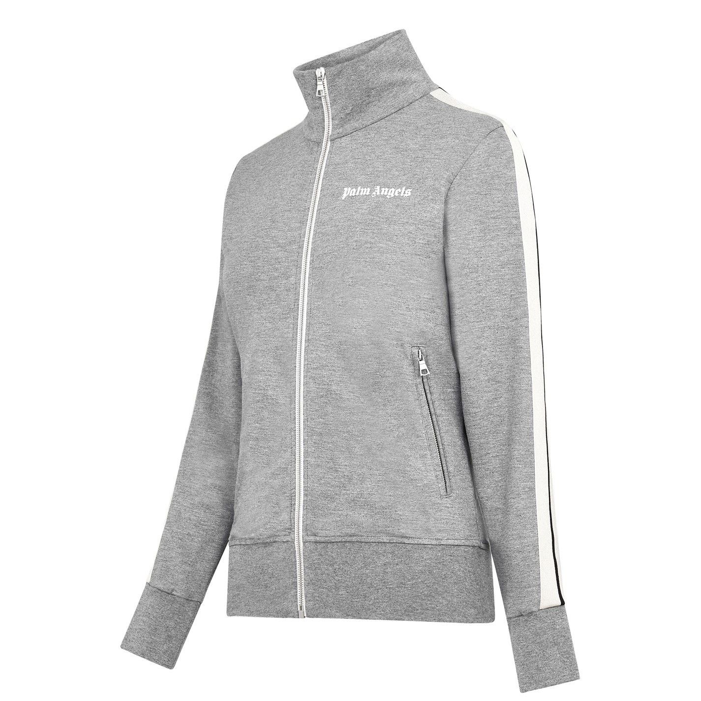 Palm Angels o1g2r1mq0325 Track Zip Jacket in Grey & White Size S / US 4 / IT 40 - 3 Thumbnail