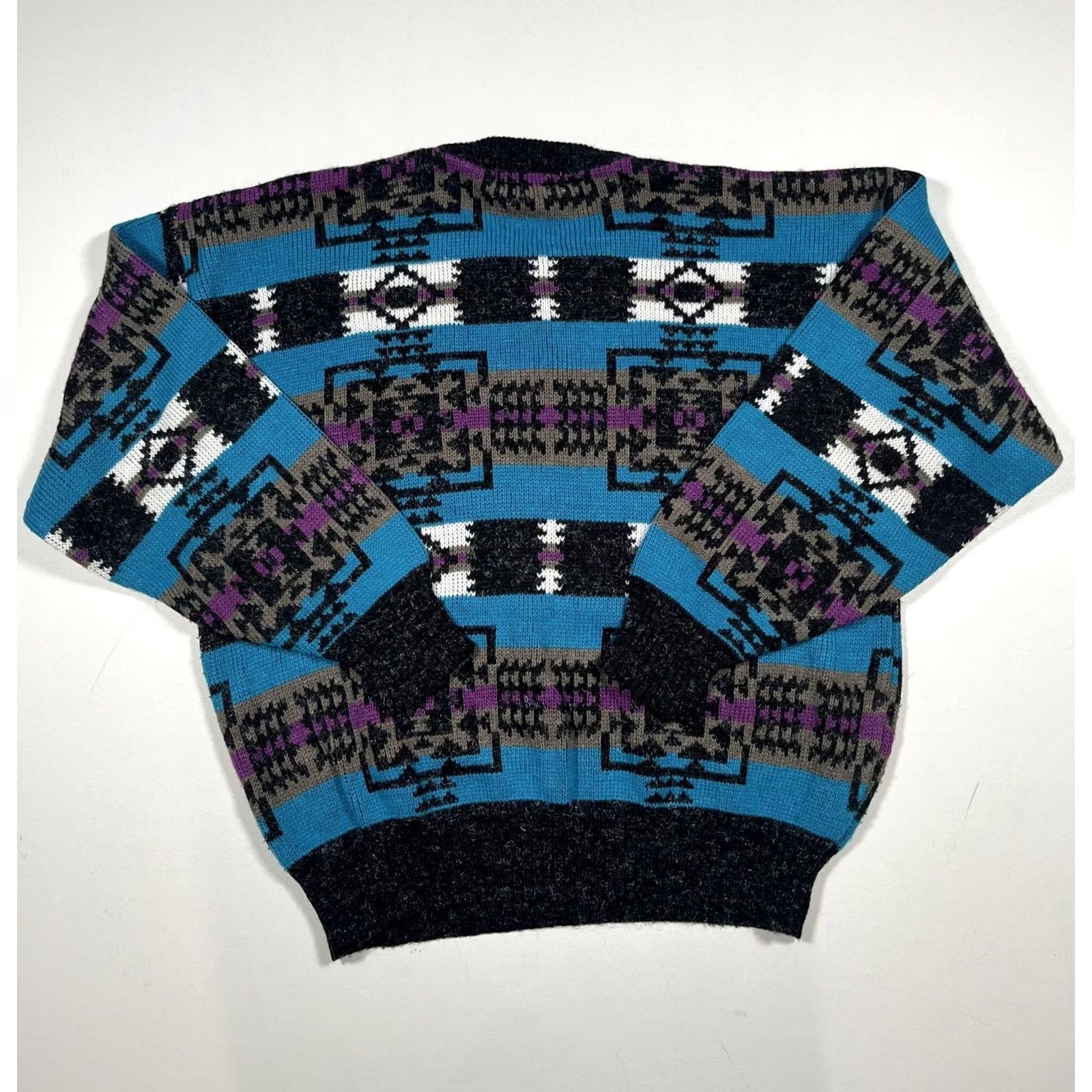 Vintage VINTAGE St. Johns Bay Sweater Mens XL Aztec Southwestern Knit Pullover 90s Read Size US XL / EU 56 / 4 - 2 Thumbnail