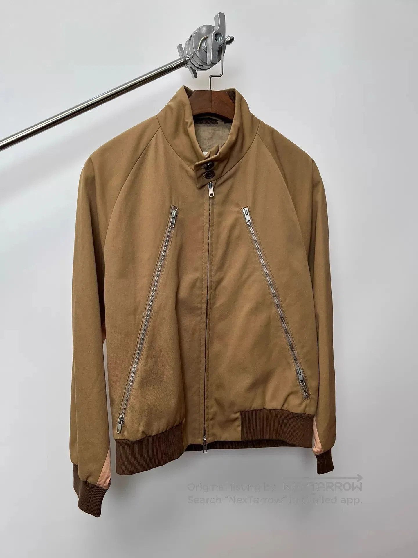Maison Margiela Beige Bomber Jacket with Zip Pockets Size S. Size US S / EU 44-46 / 1 - 2 Thumbnail