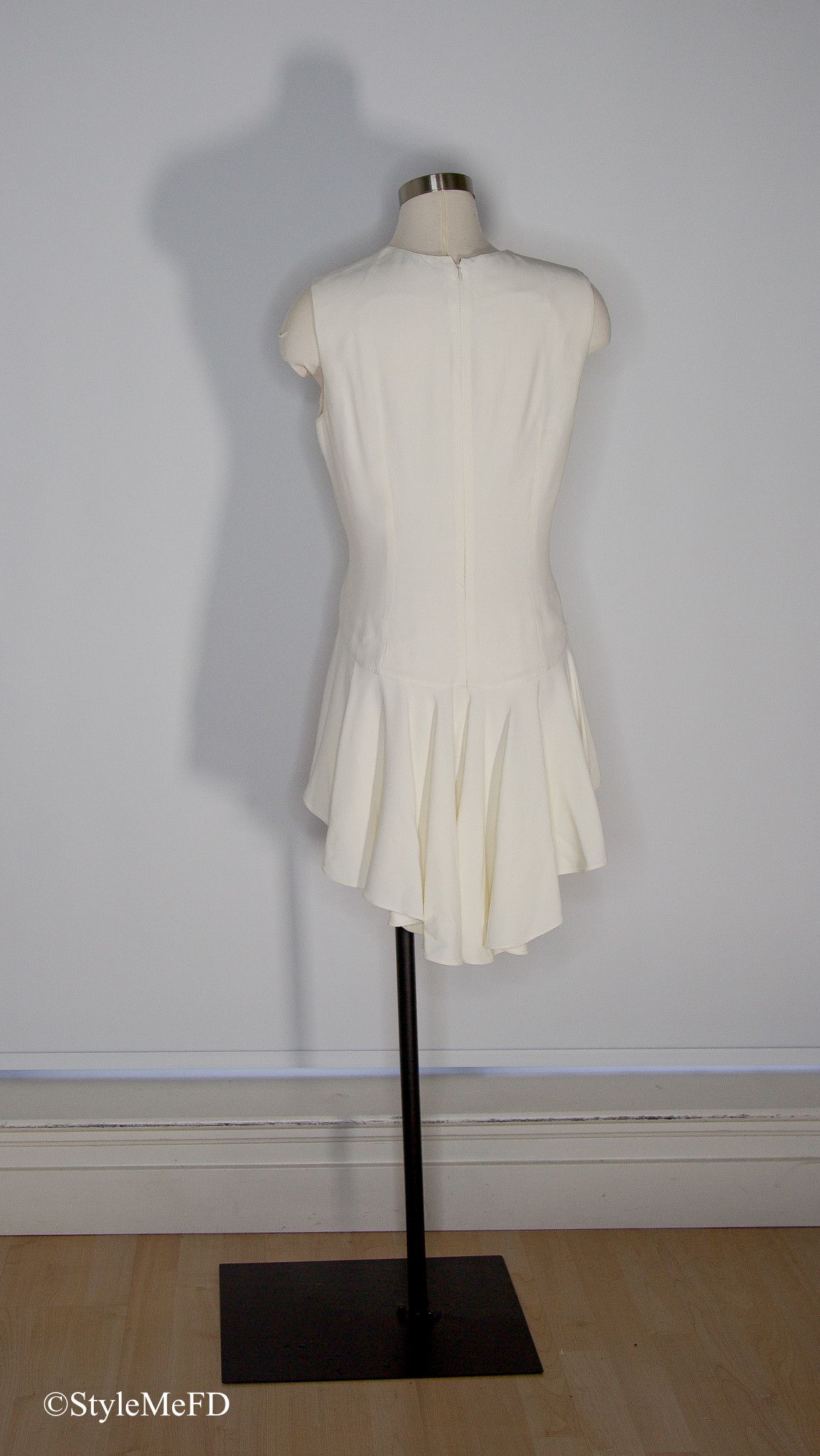Alexander McQueen × Vintage Alexander McQueen Drop Waist White Blouse Size L / US 10 / IT 46 - 3 Thumbnail