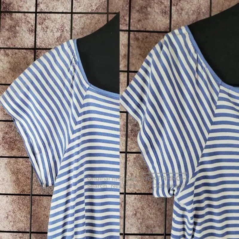 Burberry Burberry Summer Blue Striped Short Sleeve T-Shirt. Size M / US 6-8 / IT 42-44 - 6 Thumbnail