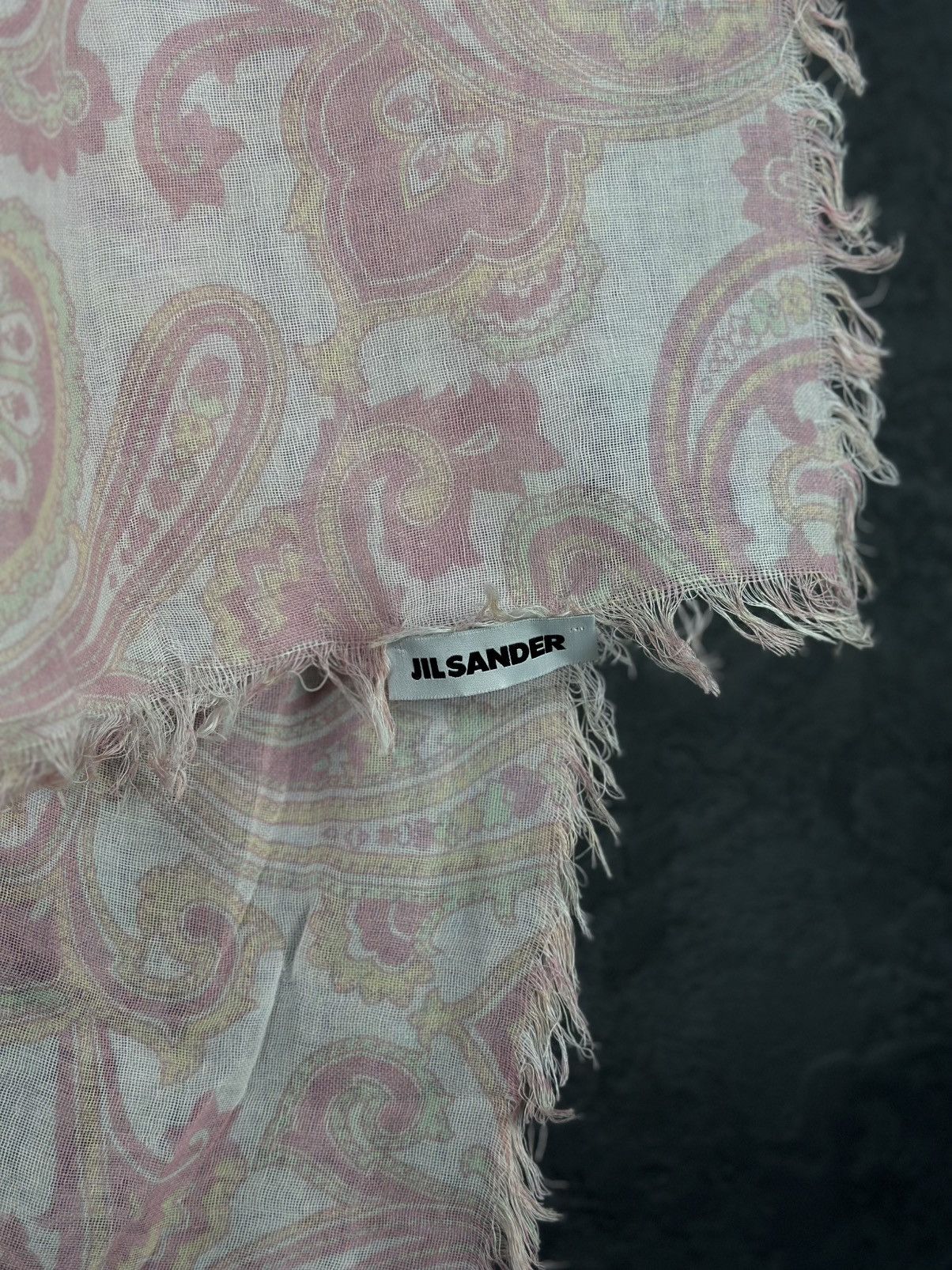 Jil Sander Jil Sander Shawl Scarf Pareo 100% Cotton Paisley Italy Size ONE SIZE - 3 Thumbnail
