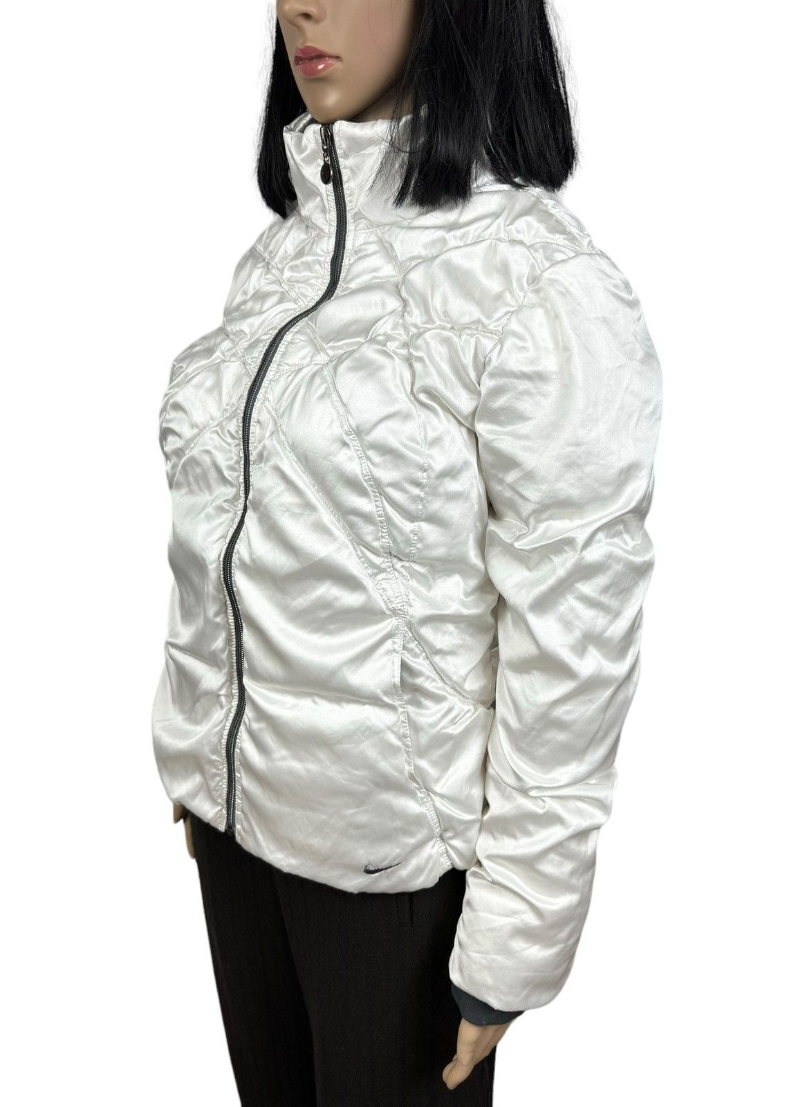 Nike × Vintage Nike Vintage Y2K Satin Quilted Down Jacket size L Size L / US 10 / IT 46 - 6 Thumbnail