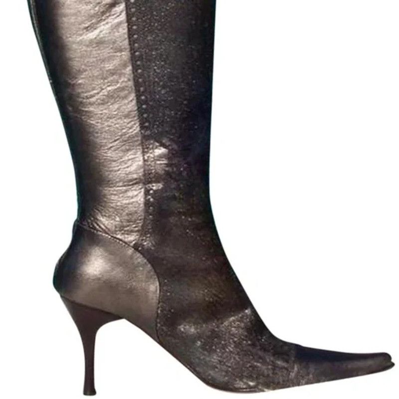 Donald Pliner Donald Pliner Pewter Leather Hair Calf Couture Boot $595 NWT Size US 6 / IT 36 - 1 Thumbnail