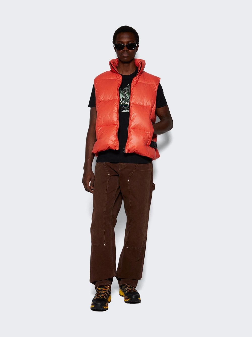 Givenchy o1mle0426 Sleeveless Puffer Vest With Buckles in Orange Size US L / EU 52-54 / 3 - 2 Thumbnail