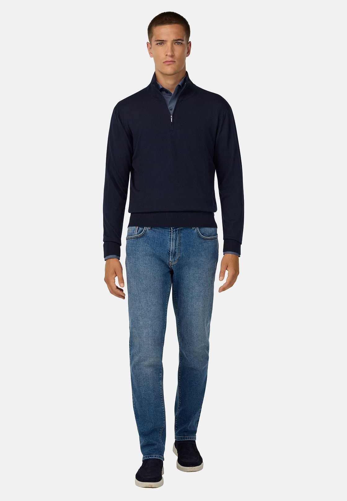 Ashworth VINTAGE Ashworth Merino Wool Half Zip Jumper Men’s Navy Blue Size US L / EU 52-54 / 3 - 5 Thumbnail
