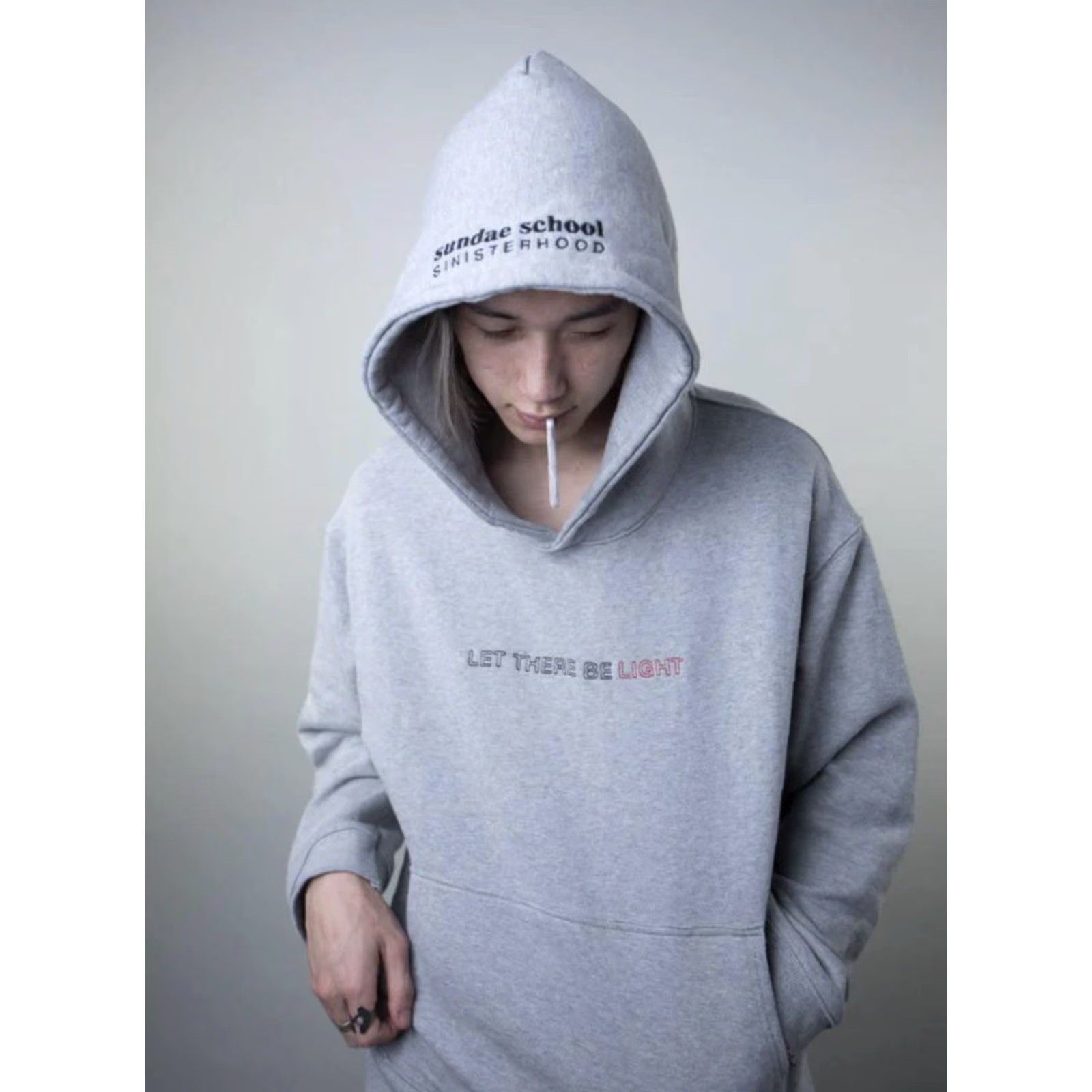 Sundae School VINTAGE Sundae School Sinisterhood Let There Be Light Gray Pullover Hoodie Mens L Size US L / EU 52-54 / 3 - 2 Thumbnail