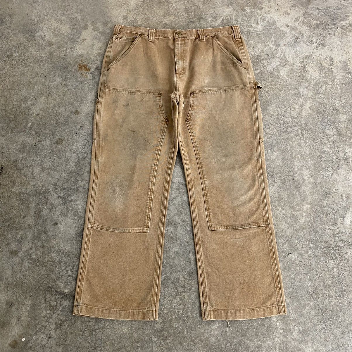 Carhartt VTG Carhartt Double Knee Faded Distressed Carpenter Pants Size US 37 - 2 Thumbnail