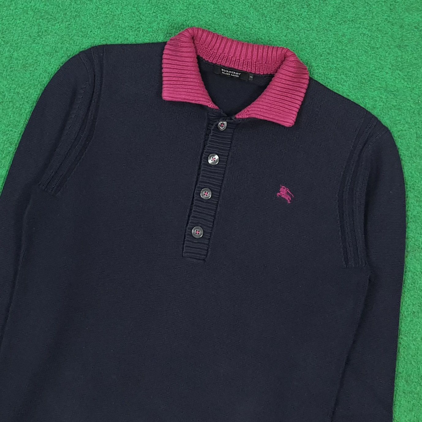 Burberry Vintage Burberry Black Label Knit Polo Sweater E1A18 Size US S / EU 44-46 / 1 - 2 Thumbnail