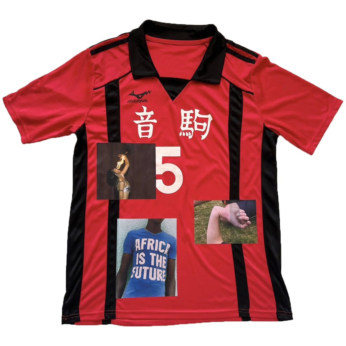 image of Designer T-Shirt Shirt Jersey Avant Garde One Of A Kind 1Of1 in Black, Men's (Size Large)
